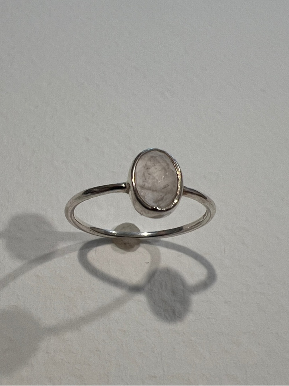 Sterling Silver Moonstone Oval Ring